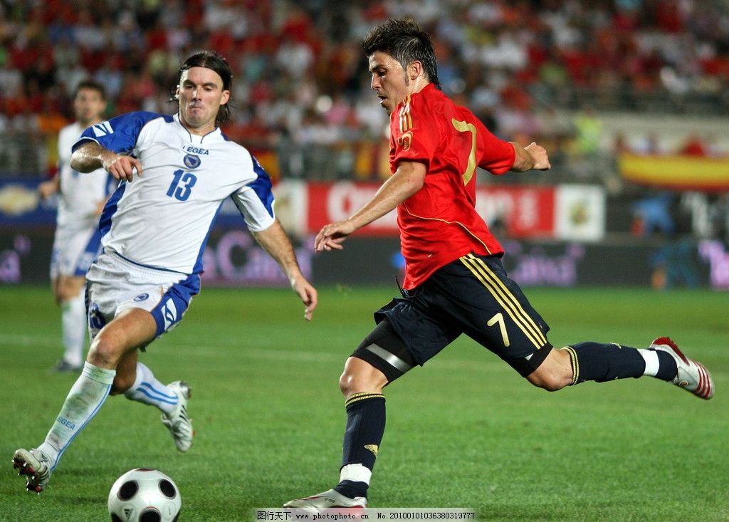 比利亚图片,大卫 西班牙 国脚 前锋 意识 射门 球