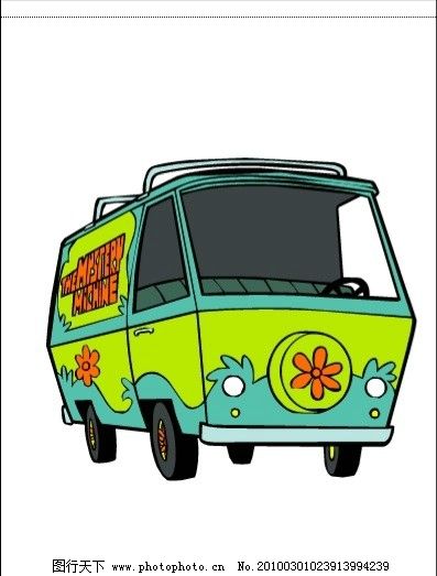 卡通动漫人物 史酷比 交通车 巴士图片