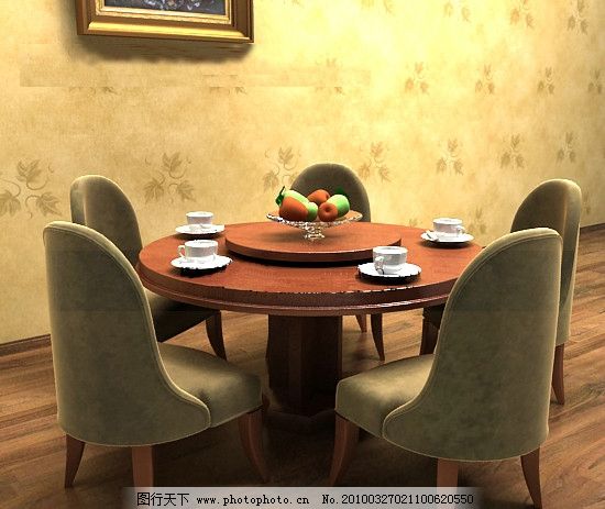 精致欧式家具新古典餐桌椅组合图片