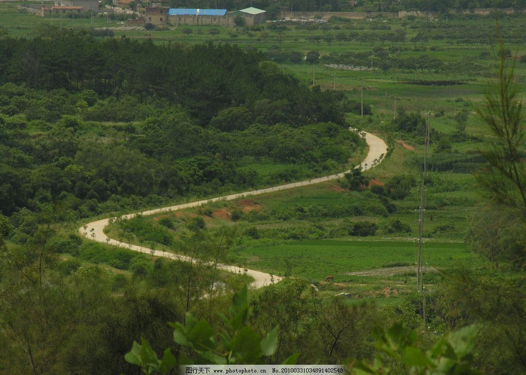农村风光 摄影图库 自然景观 自然风景 山路 山 摄影 300dpi jpg