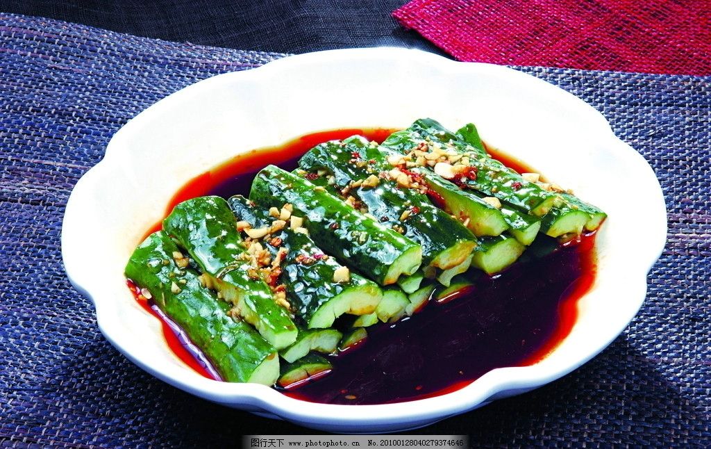 拍黄瓜,粤菜,传统美食,餐饮美食,摄影,300DPI,JPG