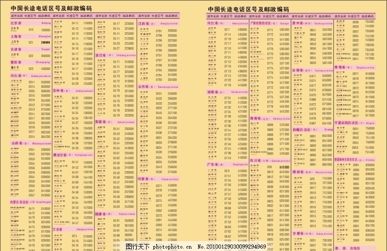中国长途电话区号及邮政编码,笔记本,笔记本矢量素材,海报设计,广告设计,矢量,CDR